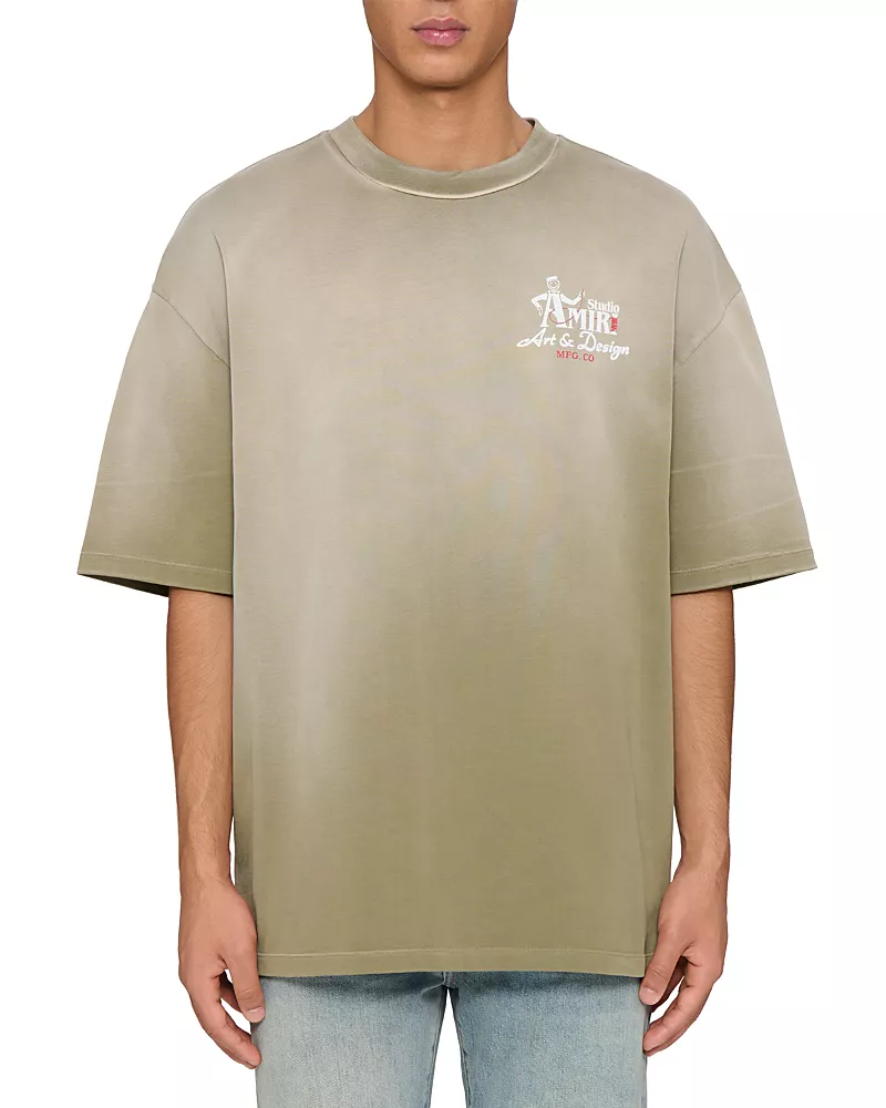 amiri Art & Design Studio Logo Cotton T-Shirt