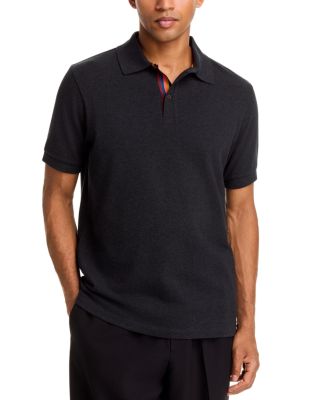 Stripe Placket Cotton Polo Shirt