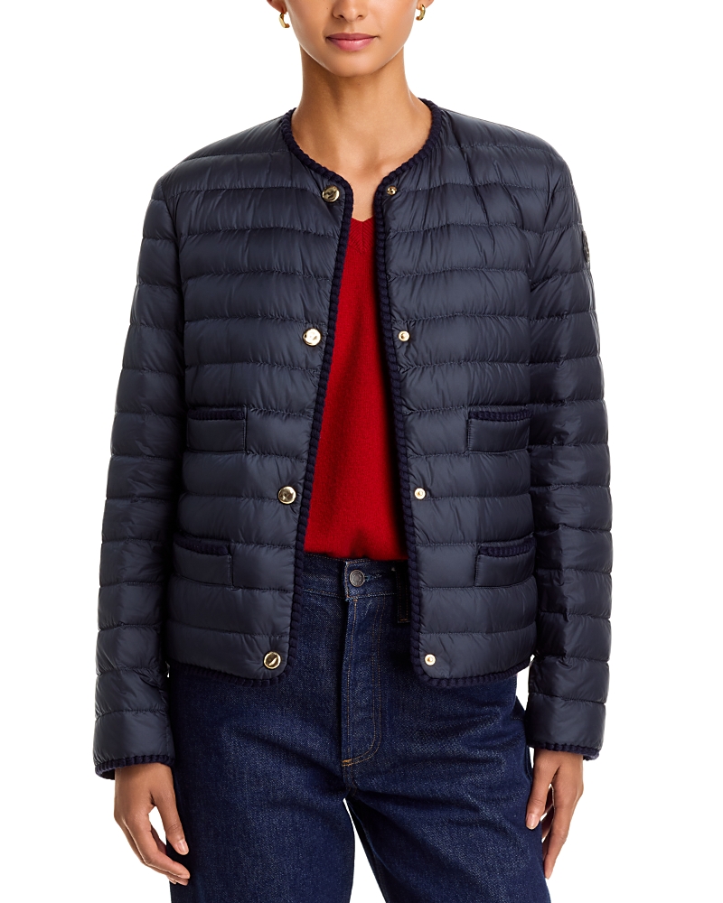 Moncler Circaete Braided Trim Short Down Jacket