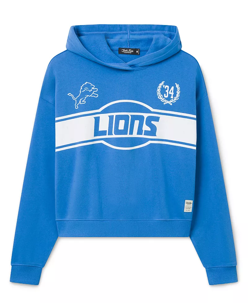 Junk Food Clothing Women's Detroit Lions Oversized Crop Hoodie