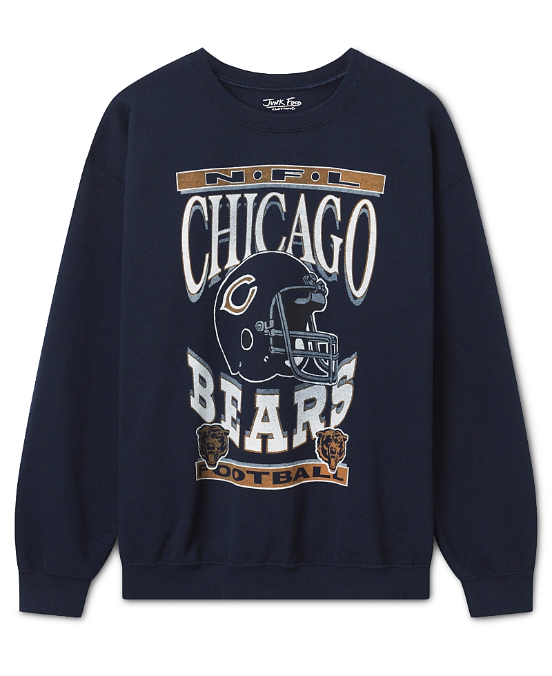 Junk Food Clothing Unisex Chicago Bears Helmet Flea Market Crew Fleece Sweatshirt