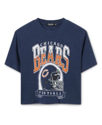  Women's NFL Chicago Bears Helmet Mock Neck Crop Tee