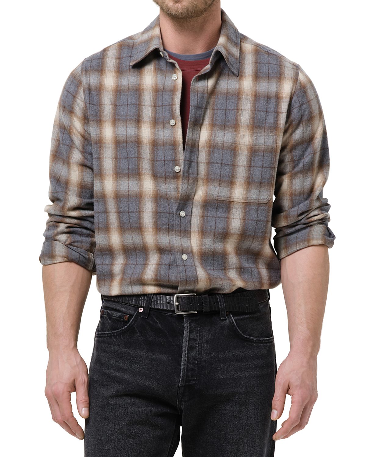 Citizens of Humanity Cairo Cascade Plaid Cotton Shirt