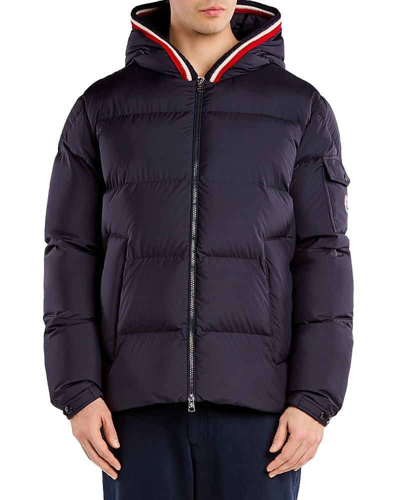 Moncler Lacfroid Stripe Hood Down Puffer Jacket