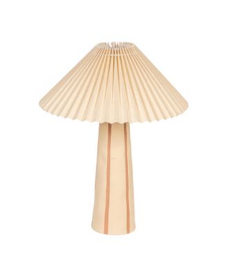  Stoneware Pleated Shade with Tapered Base Table Lamp