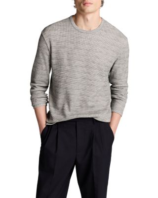 Space Dye Thermal Stripe Crewneck Shirt
