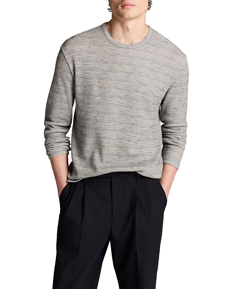 Vince Space Dye Thermal Stripe Crewneck Shirt