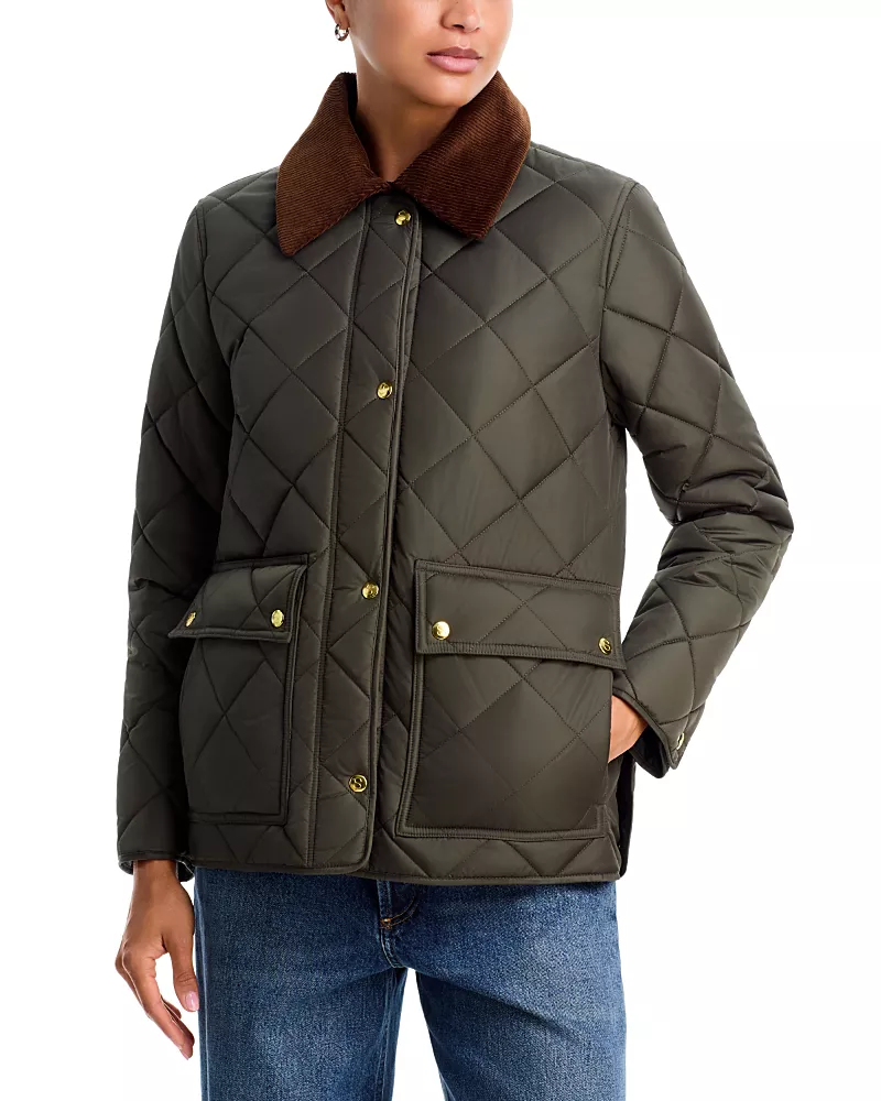 Aqua Quilted Barn Jacket - Exclusive