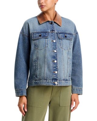 Contrast Collar Denim Jacket - Exclusive