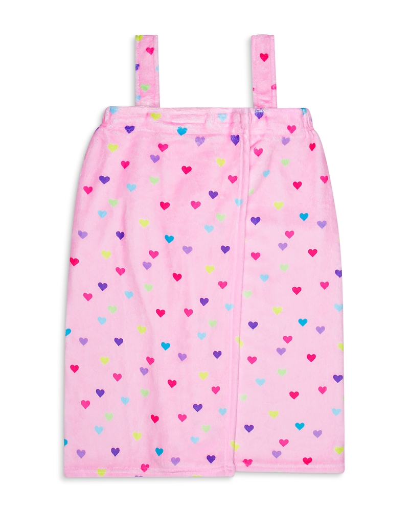 Iscream Girls' Heart Confetti Plush Spa Wrap - Little Kid, Big Kid
