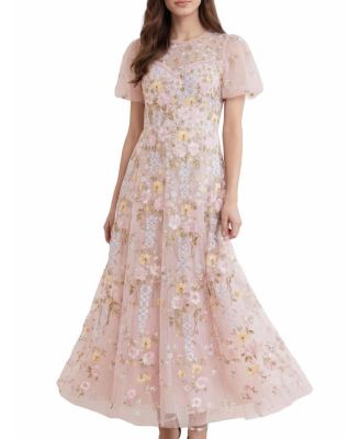 Garden Rose Short Sleeve Maxi Gown