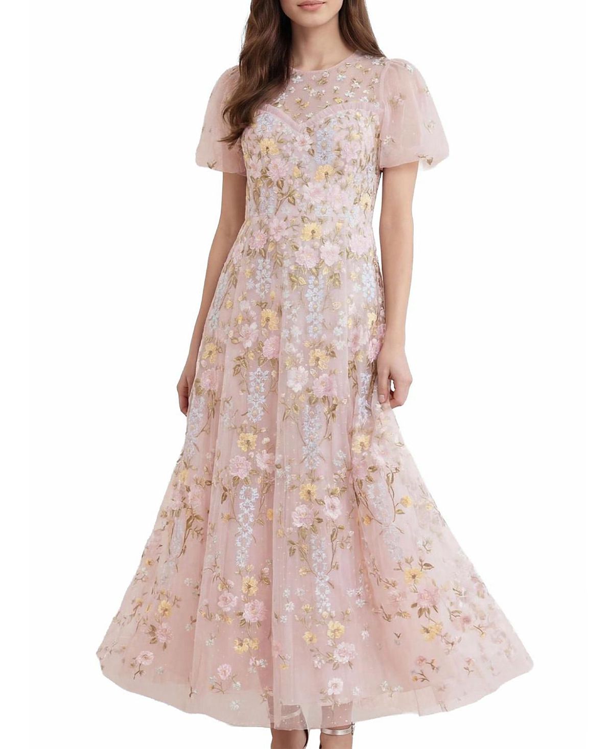 Needle & Thread Garden Rose Short Sleeve Maxi Gown