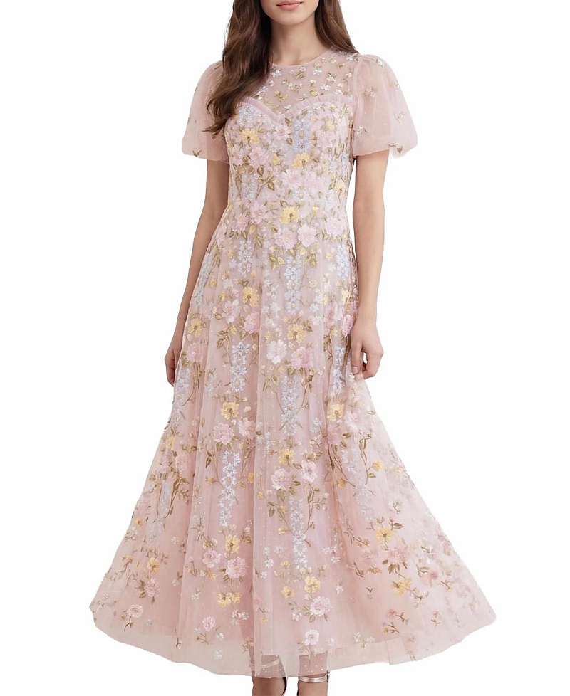 Needle & Thread Garden Rose Short Sleeve Maxi Gown