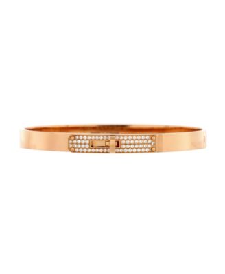 Small Kelly Bracelet 18K Rose Gold and Pave Diamonds