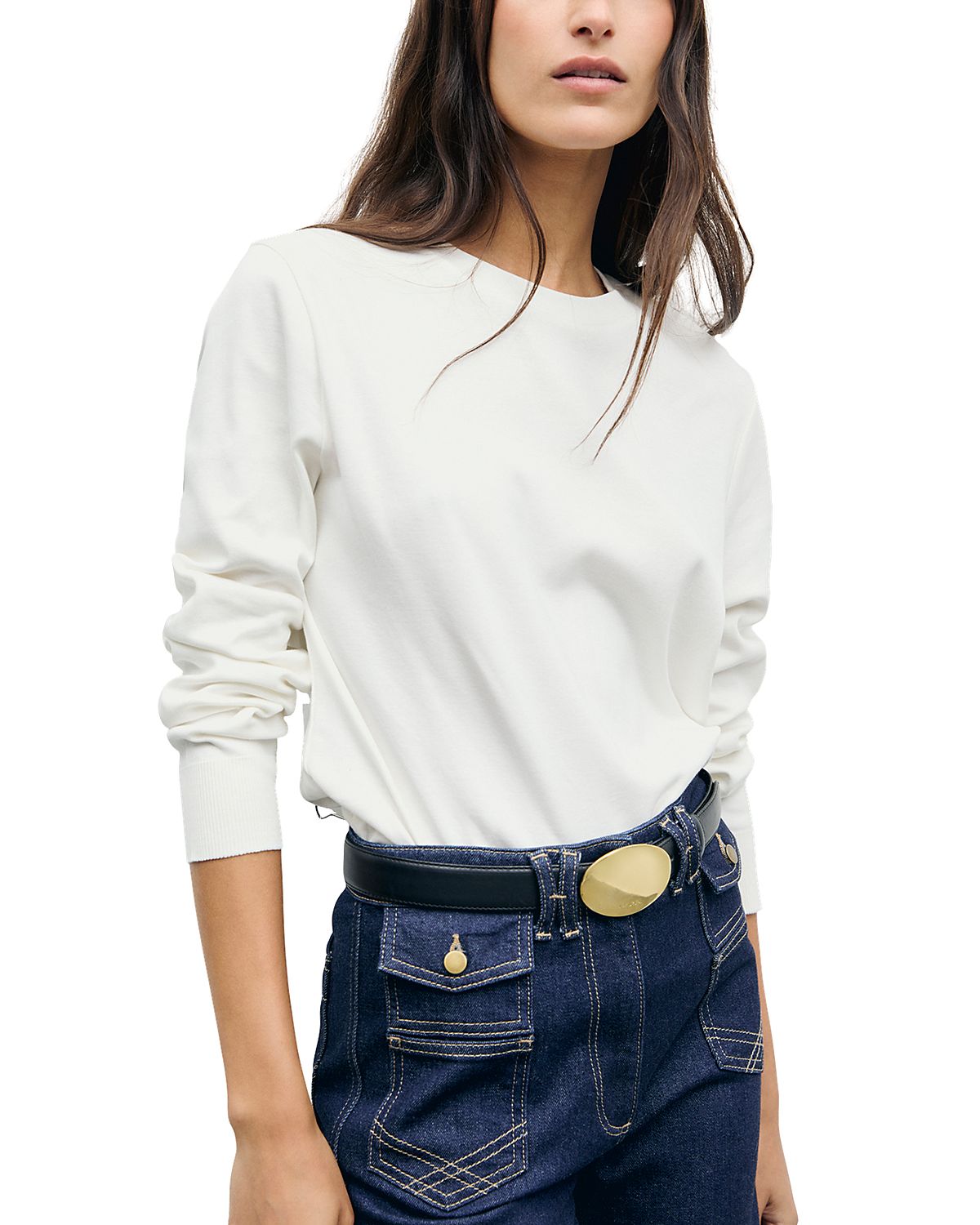 Gerard Darel Bara Cotton Long Sleeve T Shirt