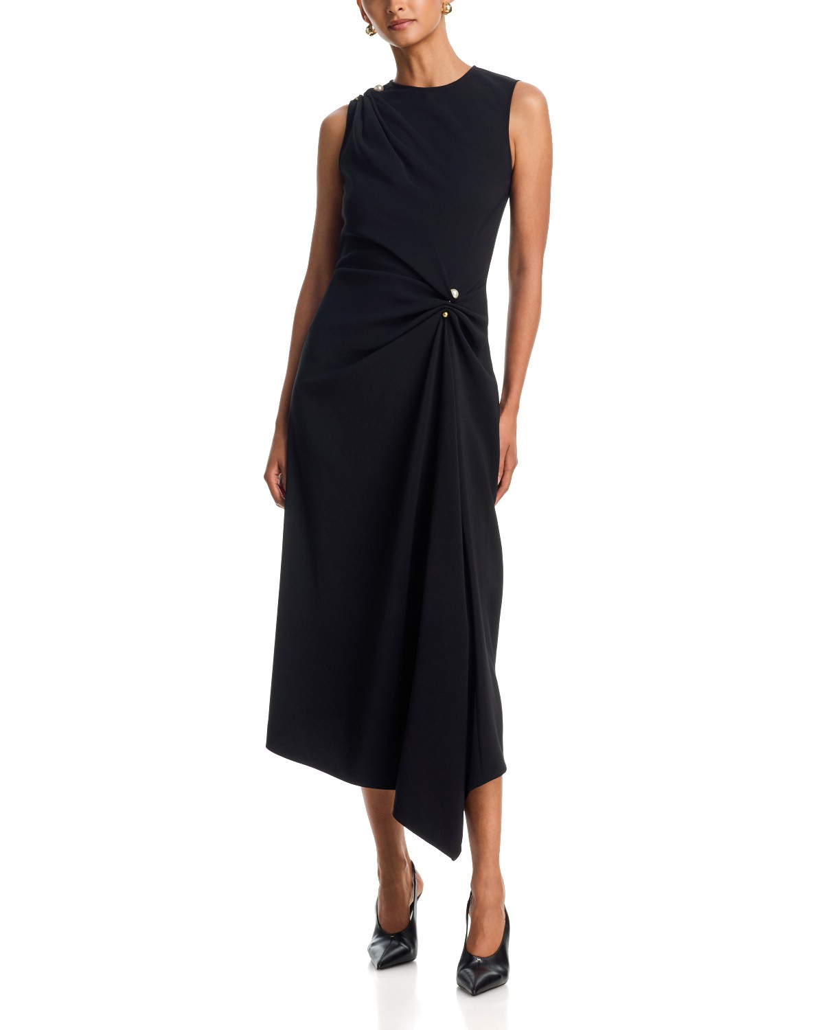 Freja Sleeveless Asymmetric Midi Dress