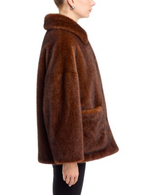 Melange Faux Fur Mink Jacket - thumbnail 5