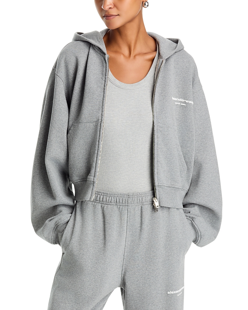 alexanderwang Zip Up Logo Hoodie