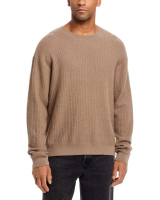 Textured Wool Crewneck Sweater