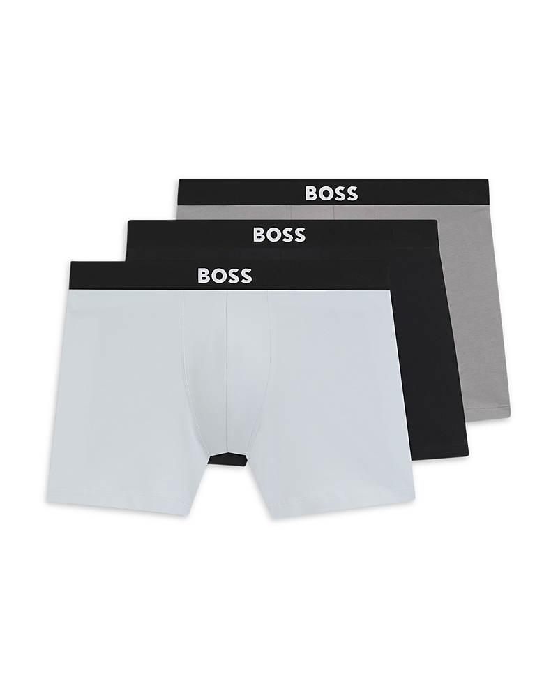 Boss Cotton Blend Logo Boxer Briefs, Pack of 3