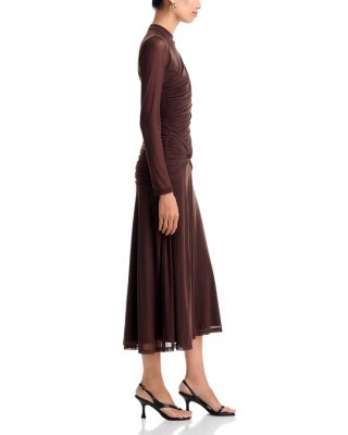 Selene Ruched Long Sleeve Dress - thumbnail 5
