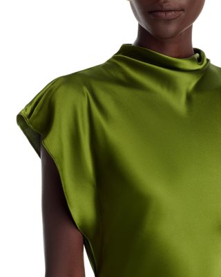 Adrien Mock Neck A Line Dress - thumbnail 3