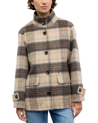 Ally Printed Button Front Coat