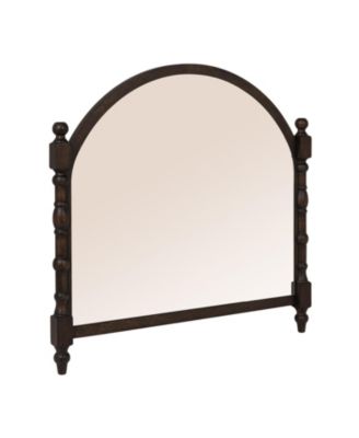  Arched Wall Mirror with Wood Dowel Frame