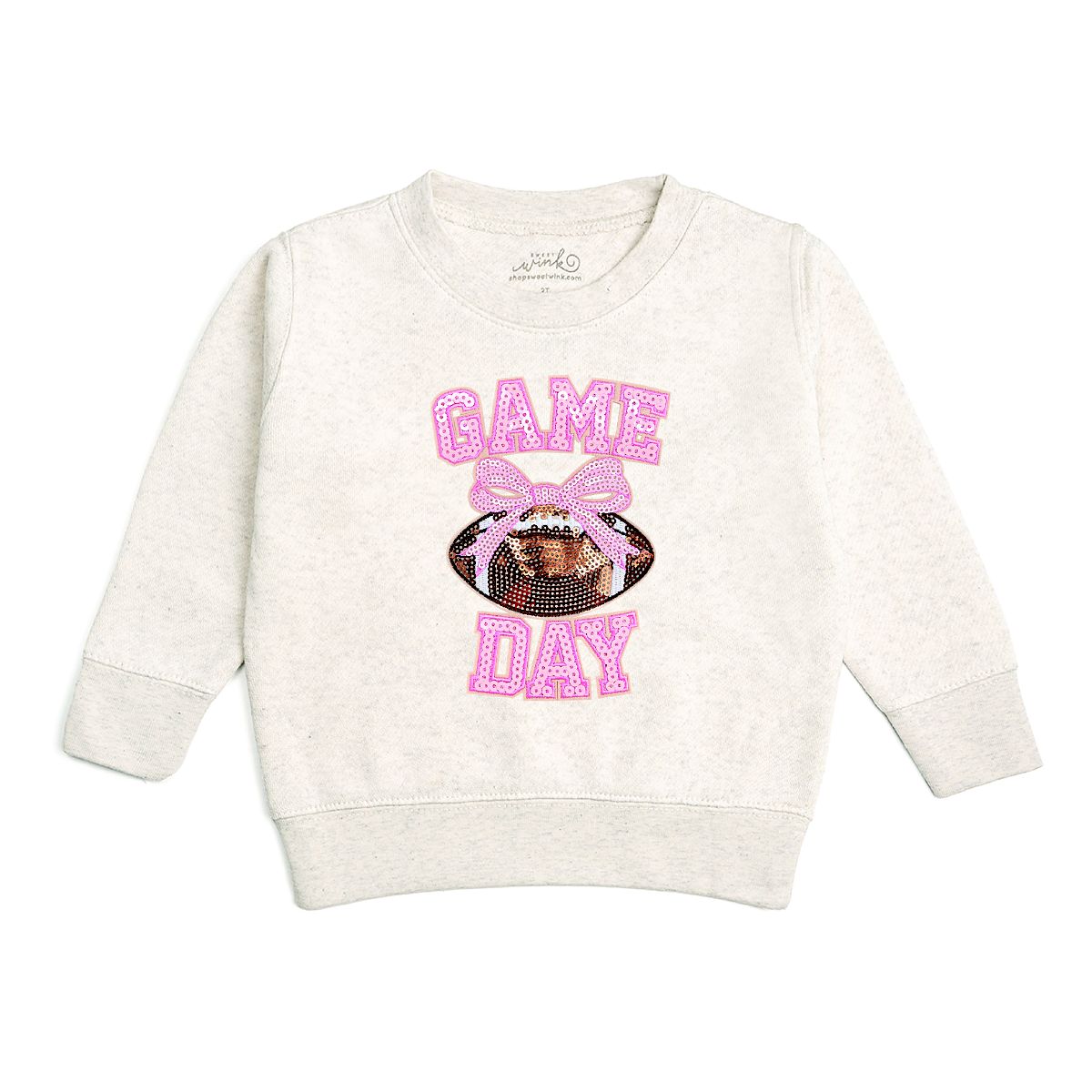 Sweet Wink Girls' Game Day Sequin Patch Sweatshirt - Big Kid