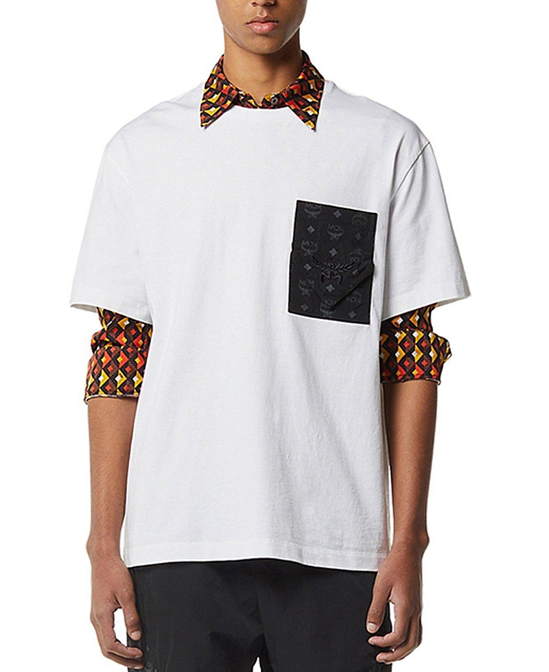 Mcm Monogram Patch Pocket T-shirt in Organic Cotton