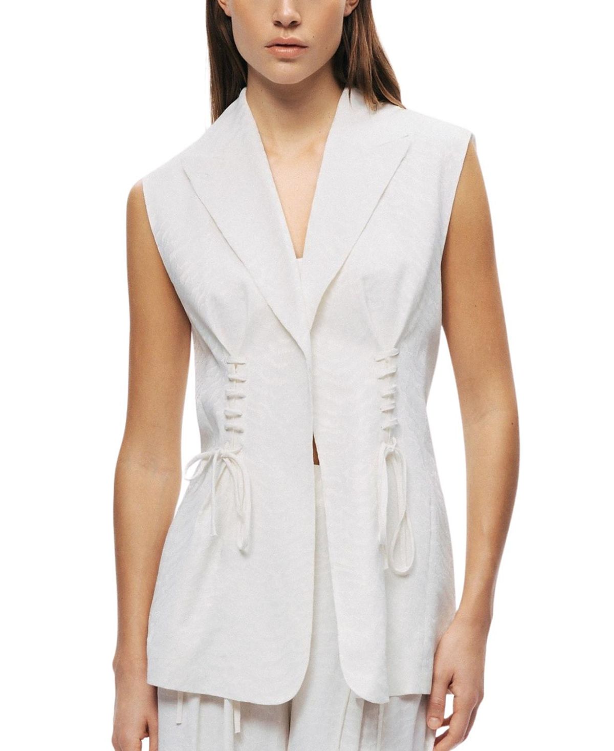 Nocturne Lace-Up Waist Tailored Vest
