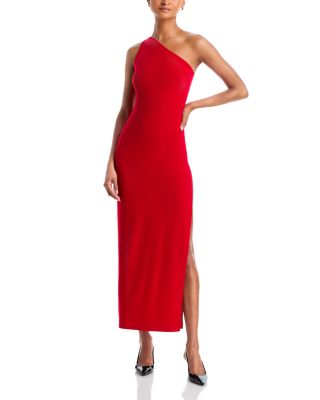 One Shoulder Side Slit Long Dress