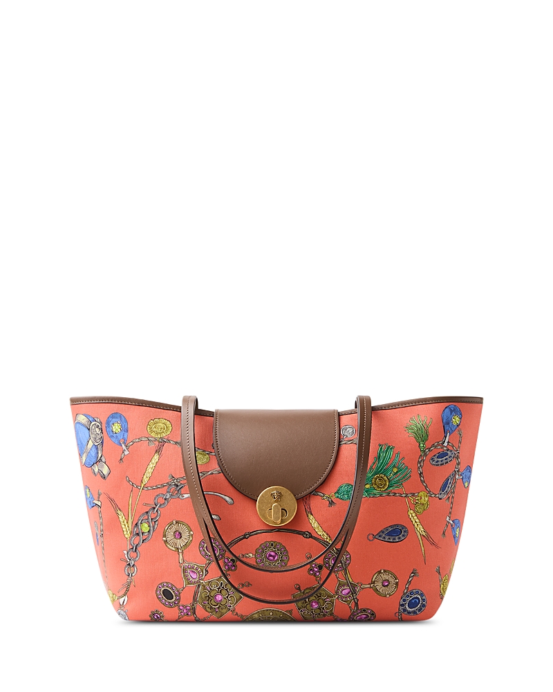 Versace Small Embellished Cotton Tote Bag