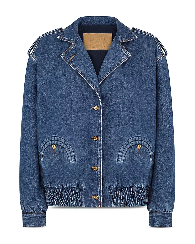 BLAZE Milano Nriid Charlie Cotton Denim Bomber Jacket