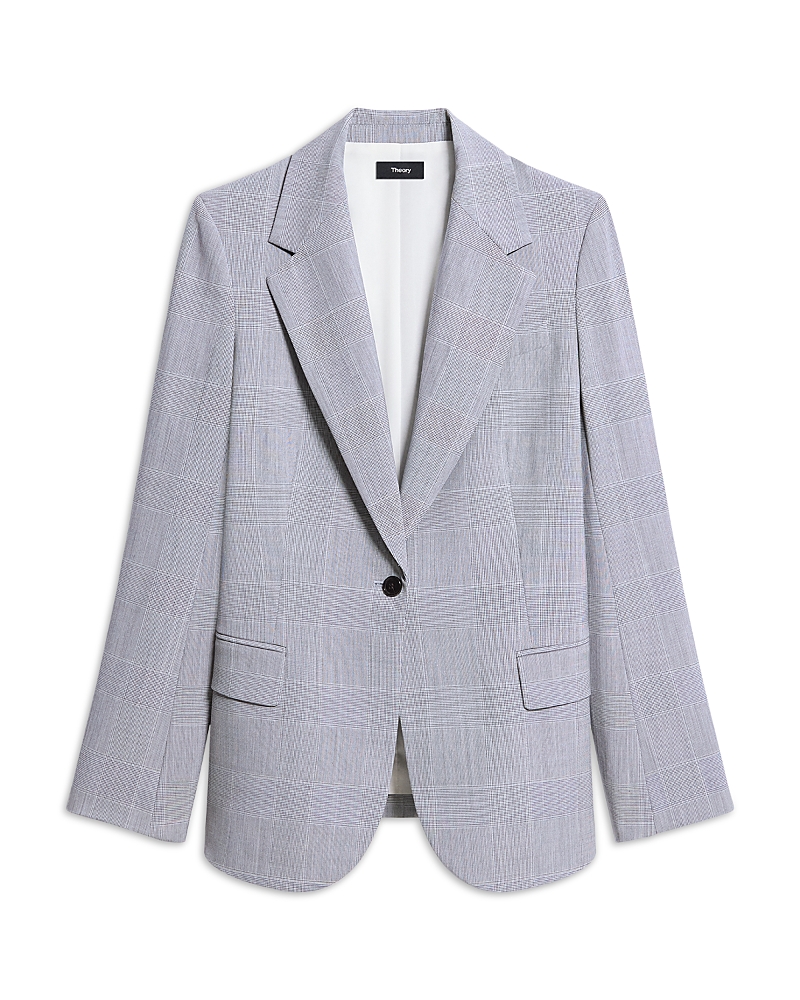 Theory Lynnia Single Breasted Wool-Blend Blazer