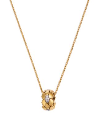 Roberto Coin 18K Yellow & White Gold Diamond Cobra Rondelle Necklace, 18
