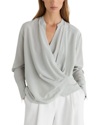 Matte Silk Draped Shirt