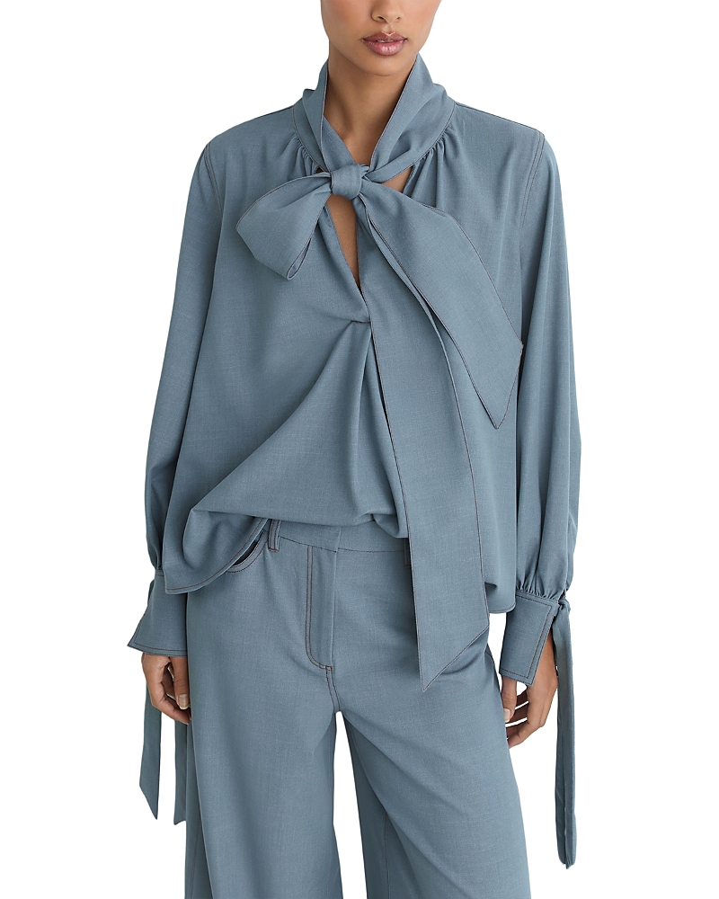 Reiss Charlotte Tie Neck Blouse