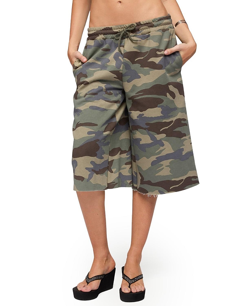 Edikted Camo Rush Oversized Bermuda Shorts