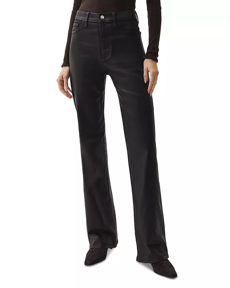 Pistola Evie High Rise Bootcut Jeans in Coated Mocha
