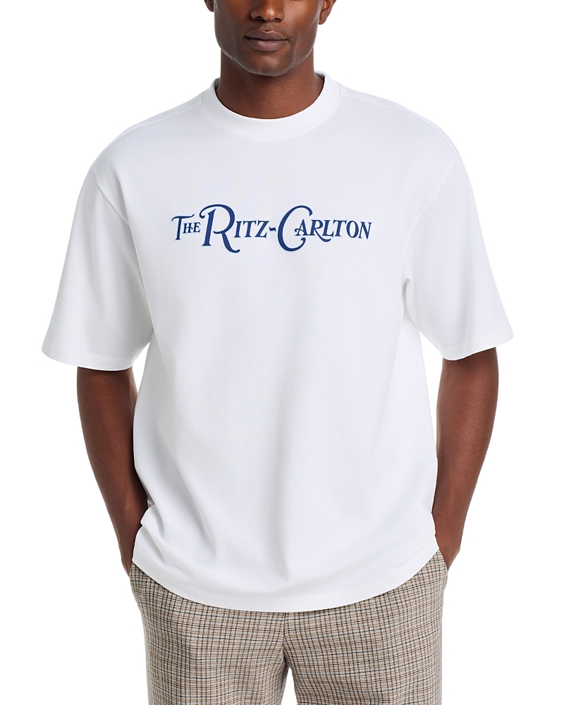 Late Checkout Ritz Carlton Cotton Graphic T-shirt In White