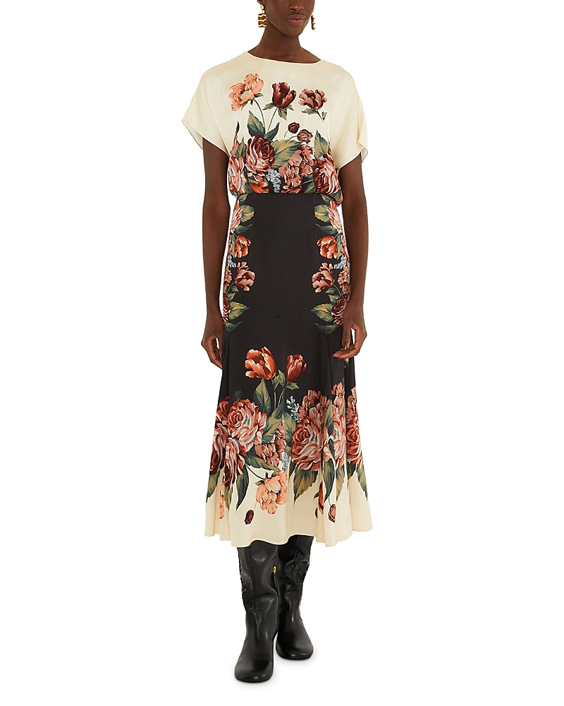 Farm Rio Blouson Bodice Midi Dress
