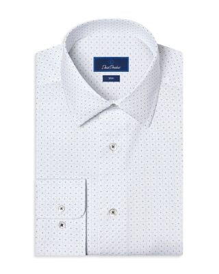 Slim Fit Stretch Micro Neat Print Dress Shirt