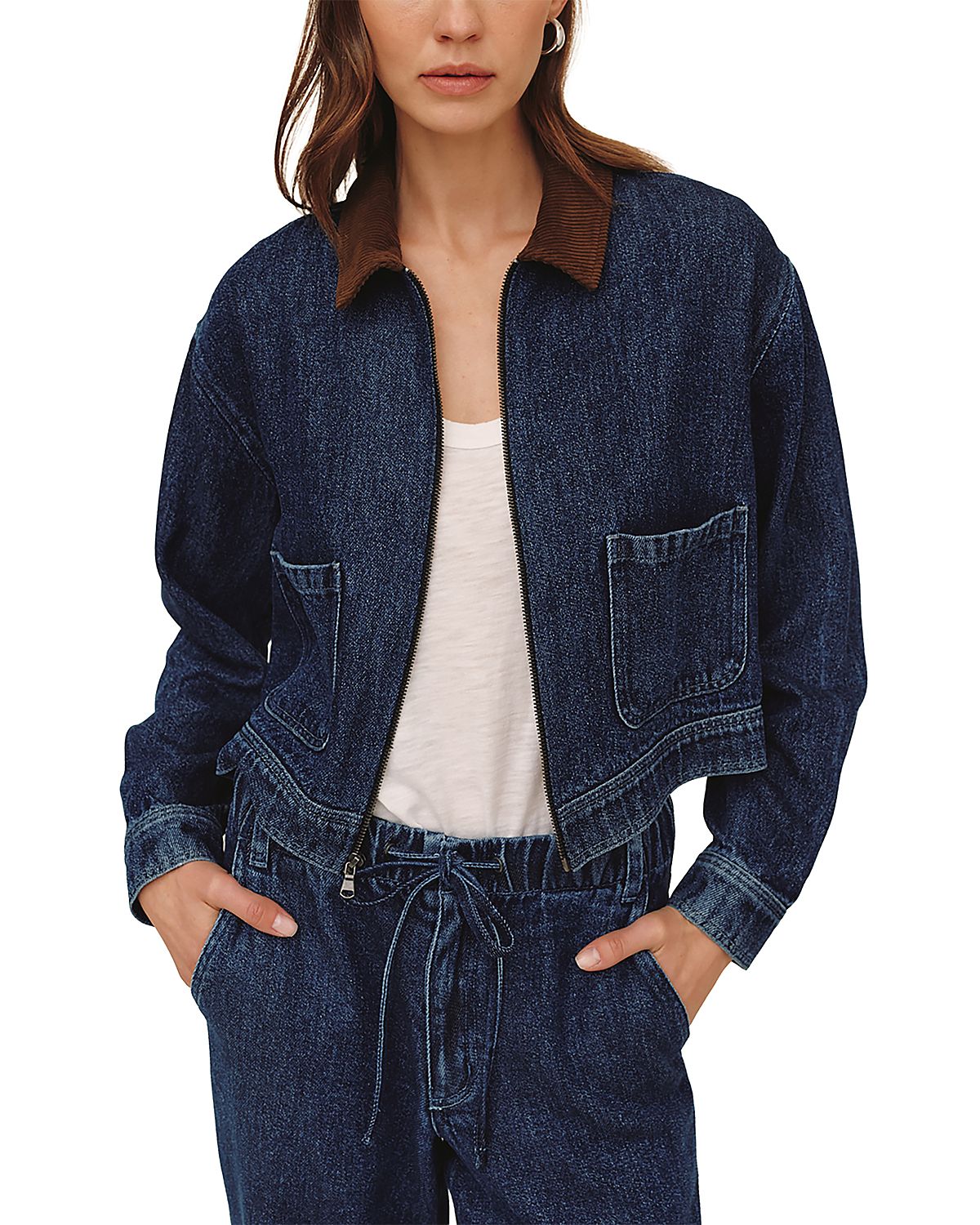 Bella Dahl Cropped Zip Front Barn Jacket