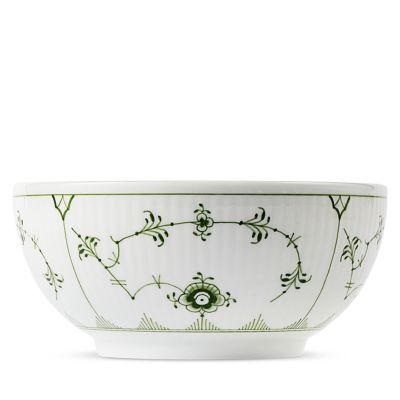 Green Fluted Plain Breakfast Bowl