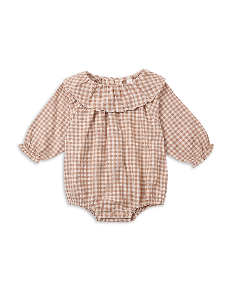 Rylee + Cru Girls' Colette Cotton Gingham Romper - Baby