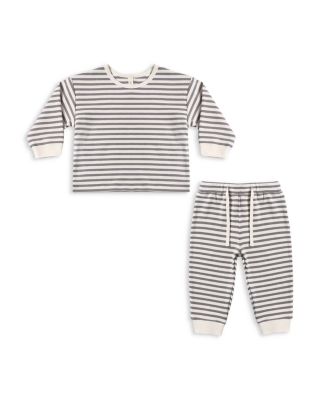 Boys' Cozy Slate Striped Top & Pants Set - Baby