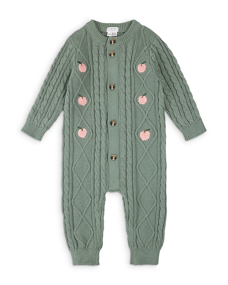 Firsts by petit lem Girls Long Sleeve Sweater Knit Playsuit - Baby