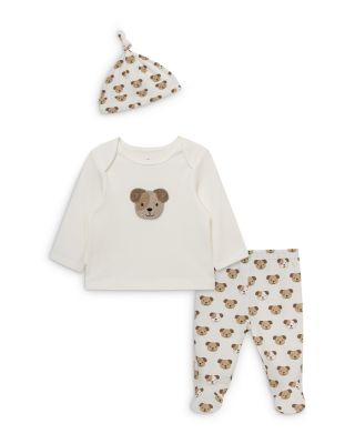 Boys' Cute Puppy Lap Shoulder Top, Hat & Footed Pants Set - Baby