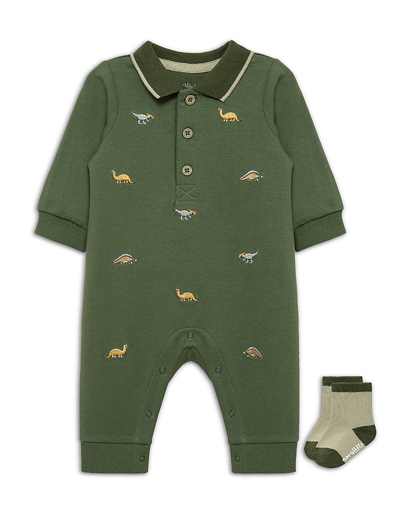 Little Me Boys' Dinos Coverall & Socks Set - Baby